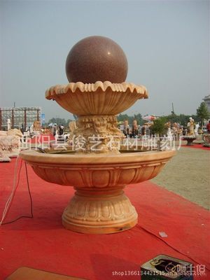 【王氏雕刻曲陽縣廠家直銷優質晚霞紅材質石雕風水球噴泉雕塑各種樣式可訂做】曲陽縣俊藝石材雕刻廠 - 產品庫